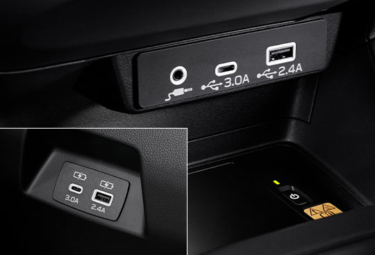 <sg-lang1>USB Type-A and C Power Ports (Front and Rear)</sg-lang1><sg-lang2></sg-lang2><sg-lang3></sg-lang3>